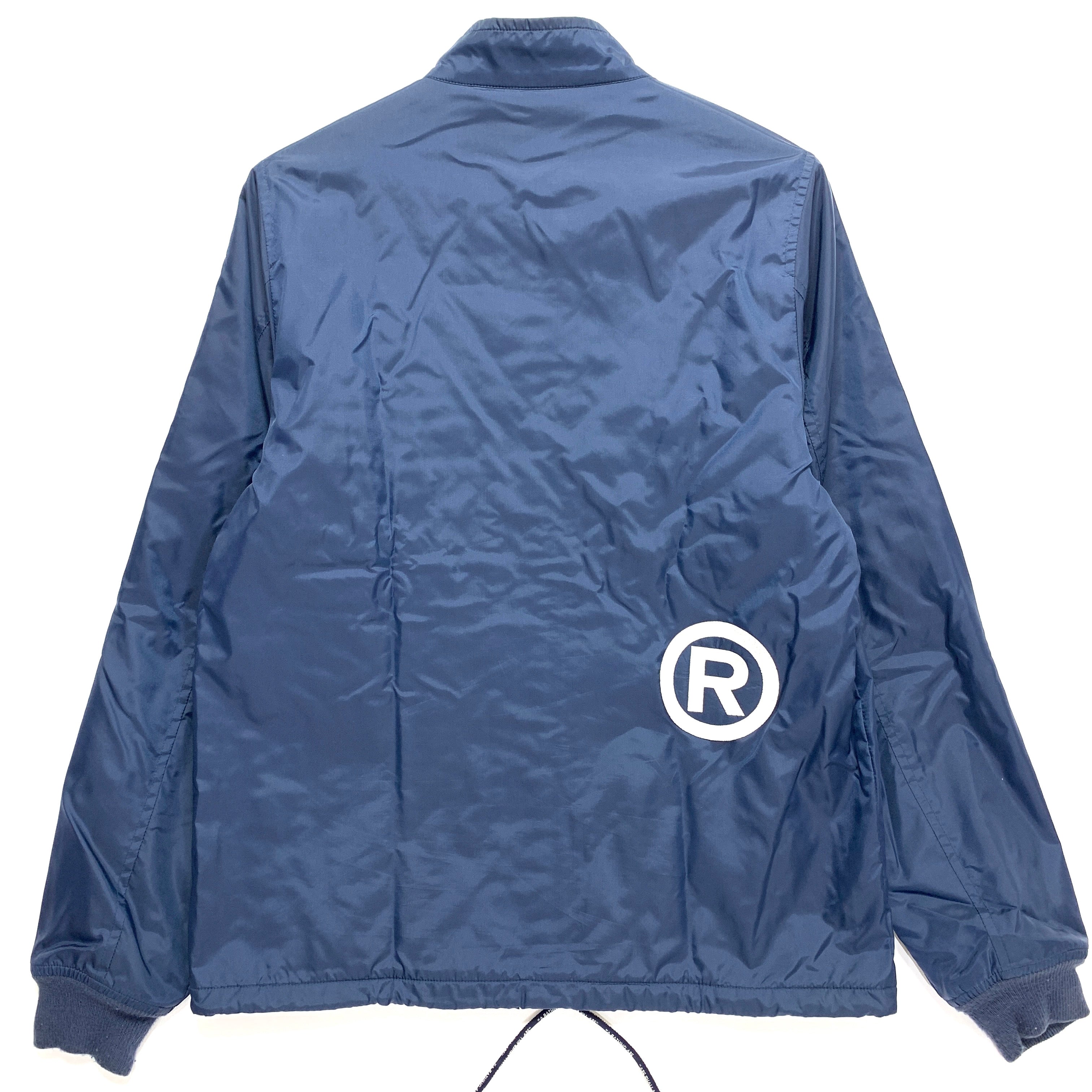 L] A Bathing Ape Bape Classics Racing Jacket Nylon Navy