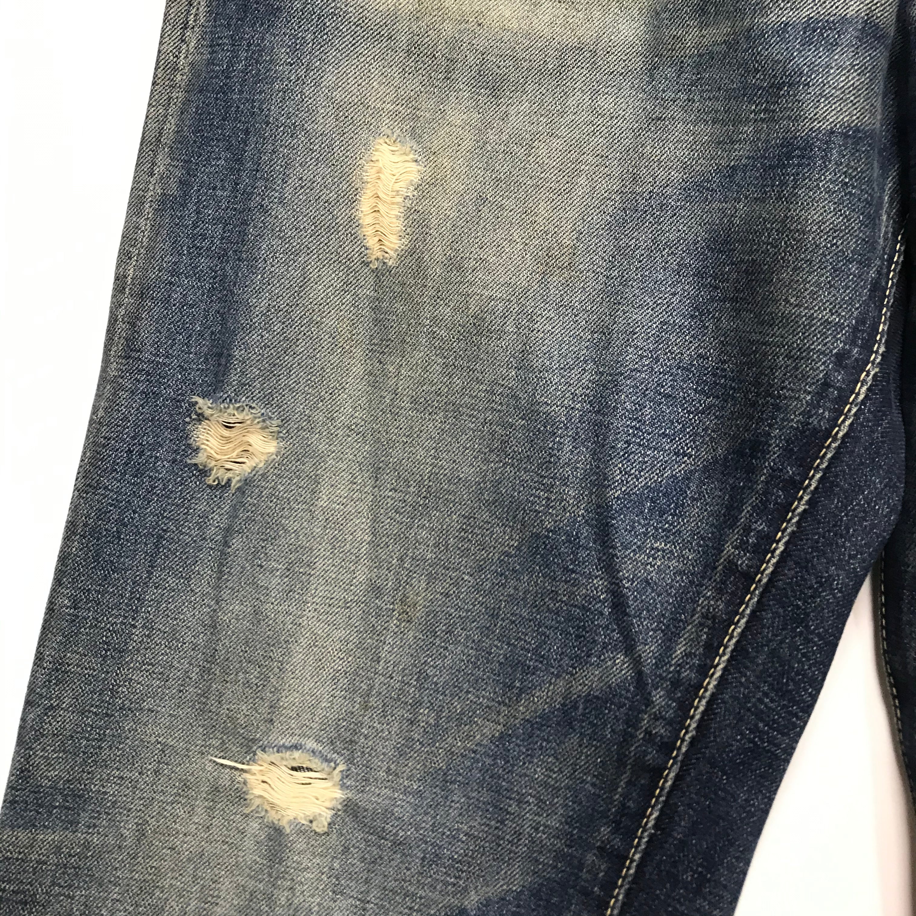 SCULPTOR Destroyed Denim Pants Brushed Indigo – SeoulSeoul