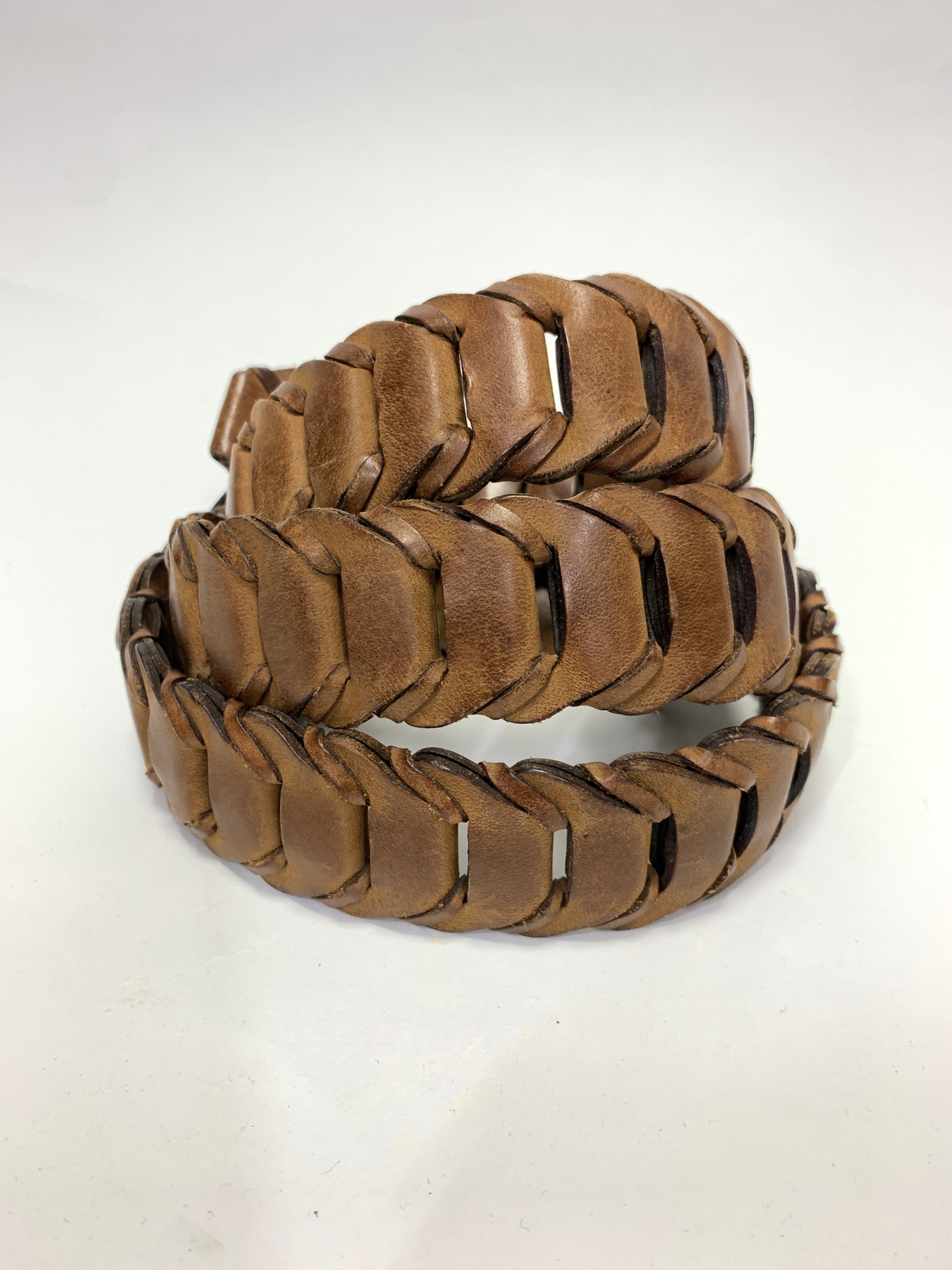 BRAIDED LEATHER BELT BROWN – hobby·ism