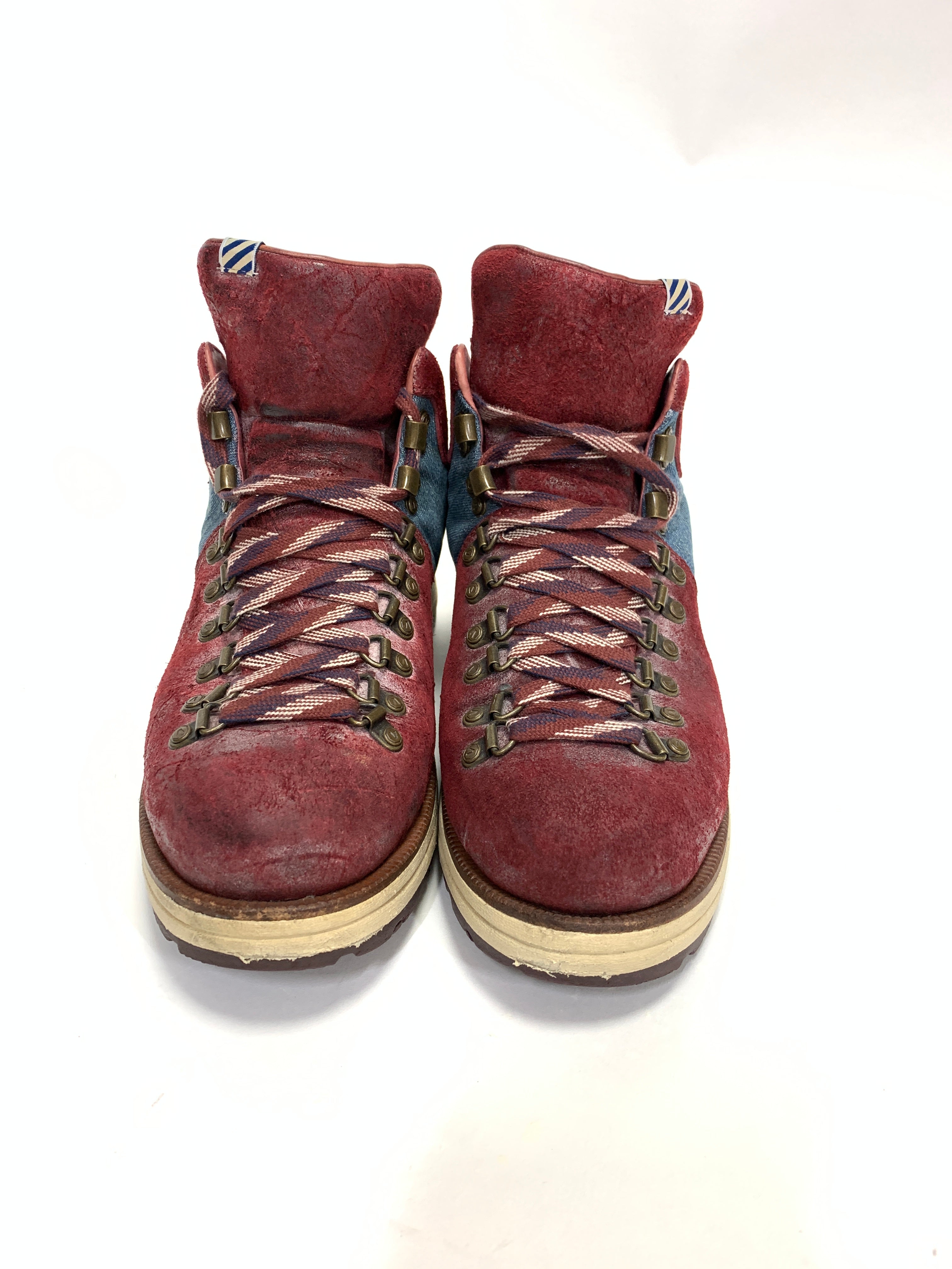 9] Visvim Serra Boots (Denim) Burgundy – StylisticsJapan.com