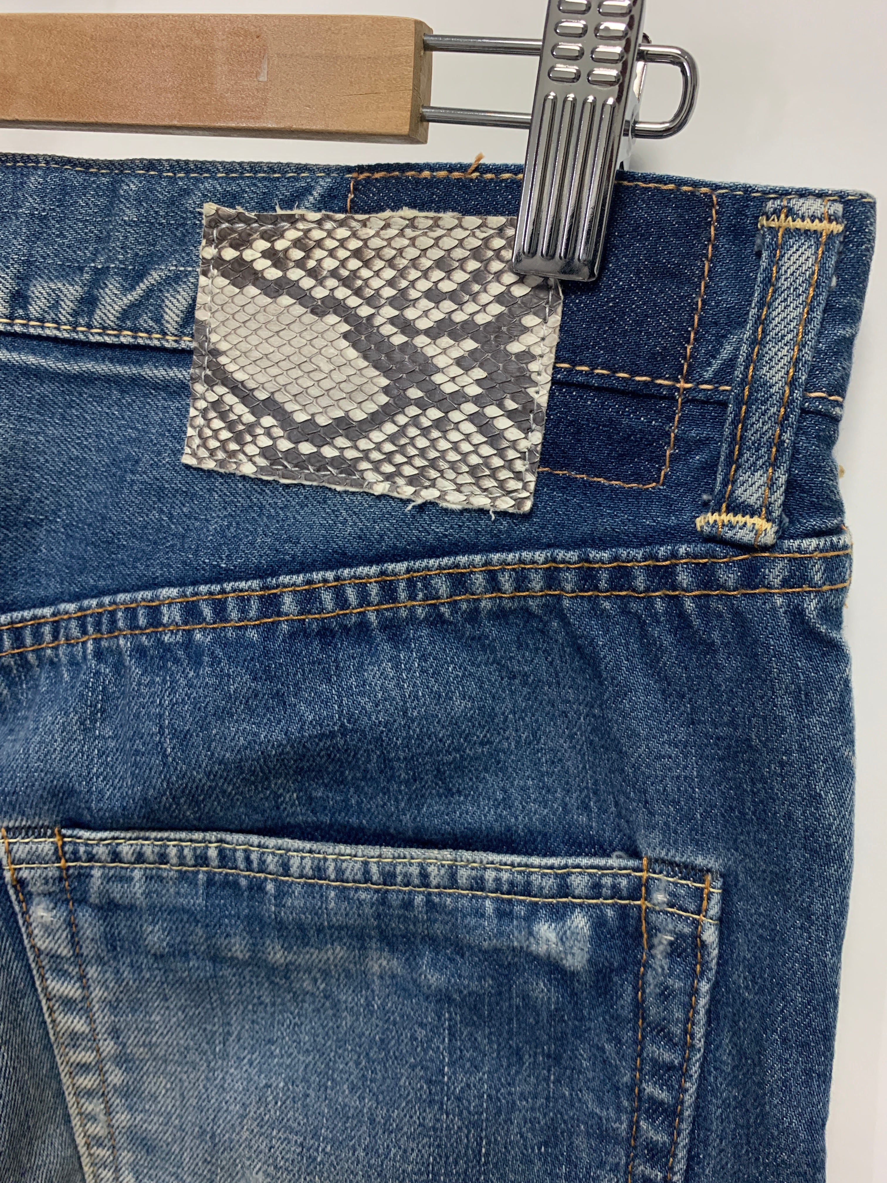 34W] Visvim Fluxus 03D5 Distressed Denim Indigo – StylisticsJapan.com