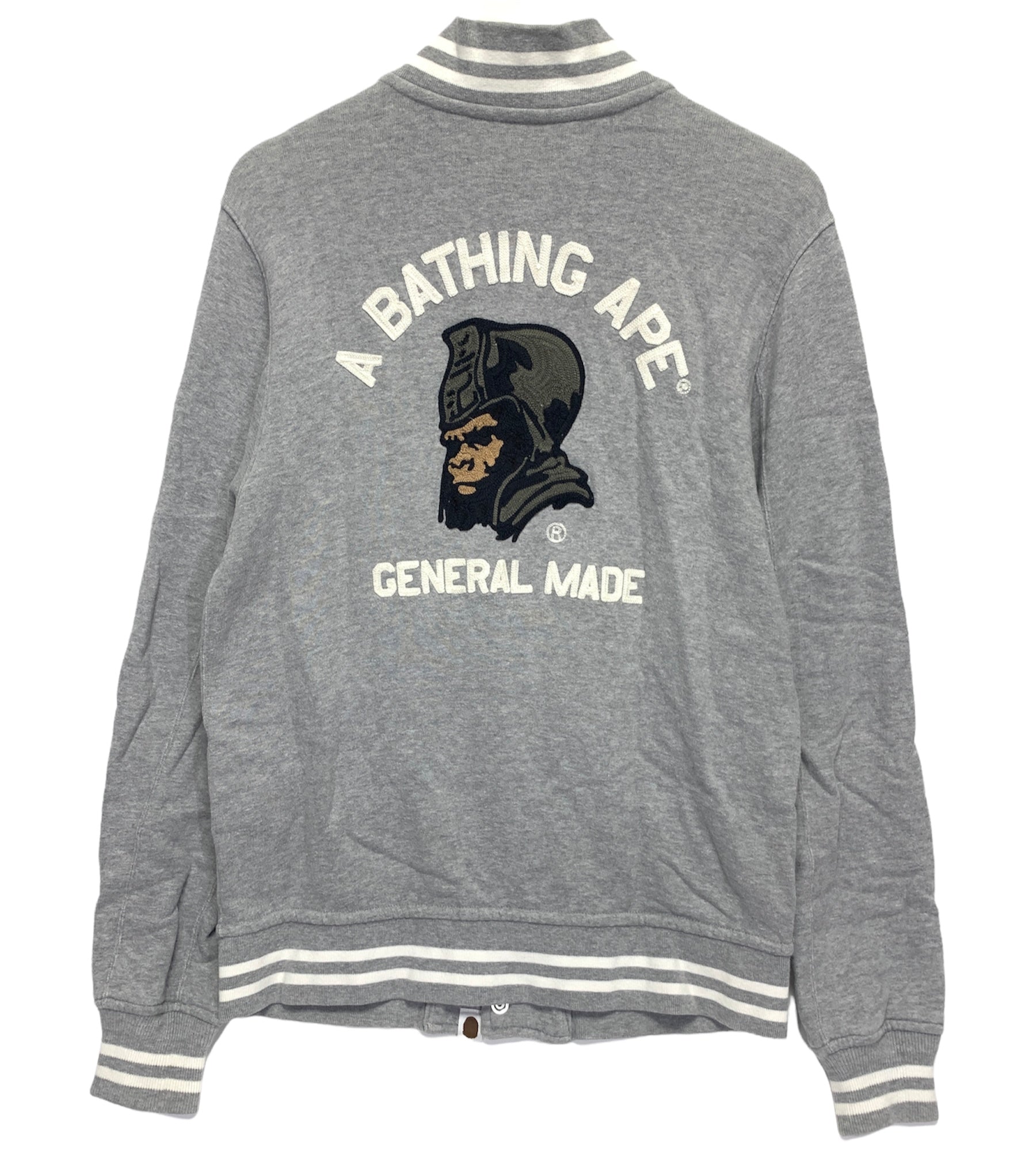 M] A Bathing Ape Bape Classics General Made Sweat Stadium Jacket