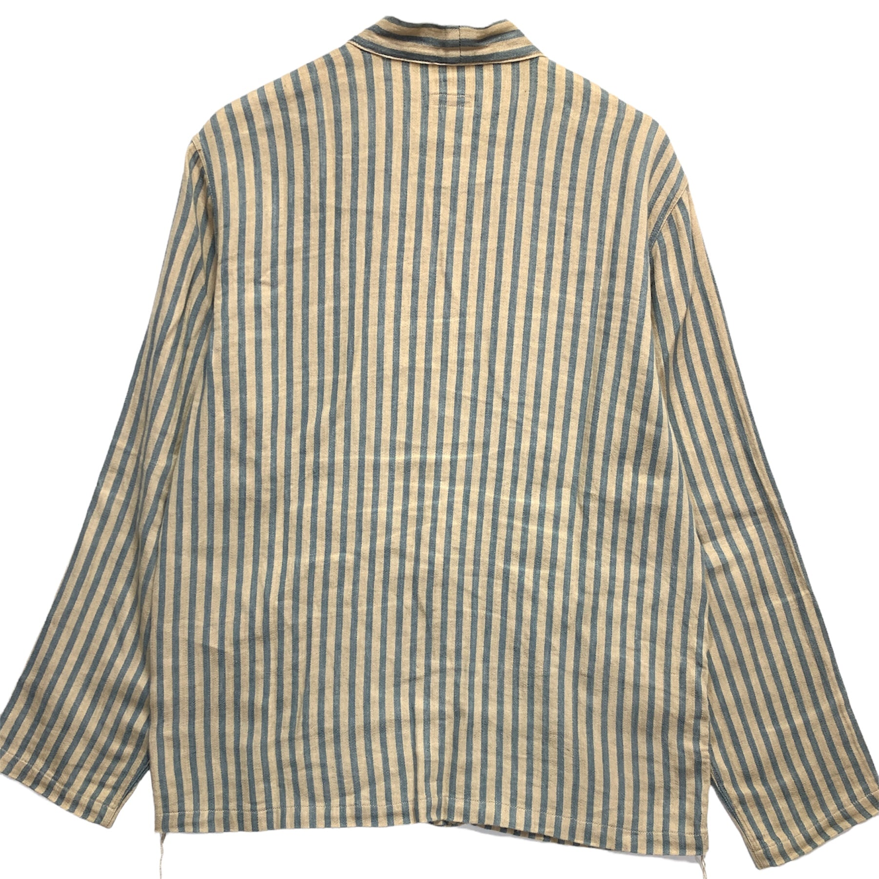 最終値下げ Kapital 酔い縞柄 Cotton-Linen Kakashi Kakashi Shirt ...