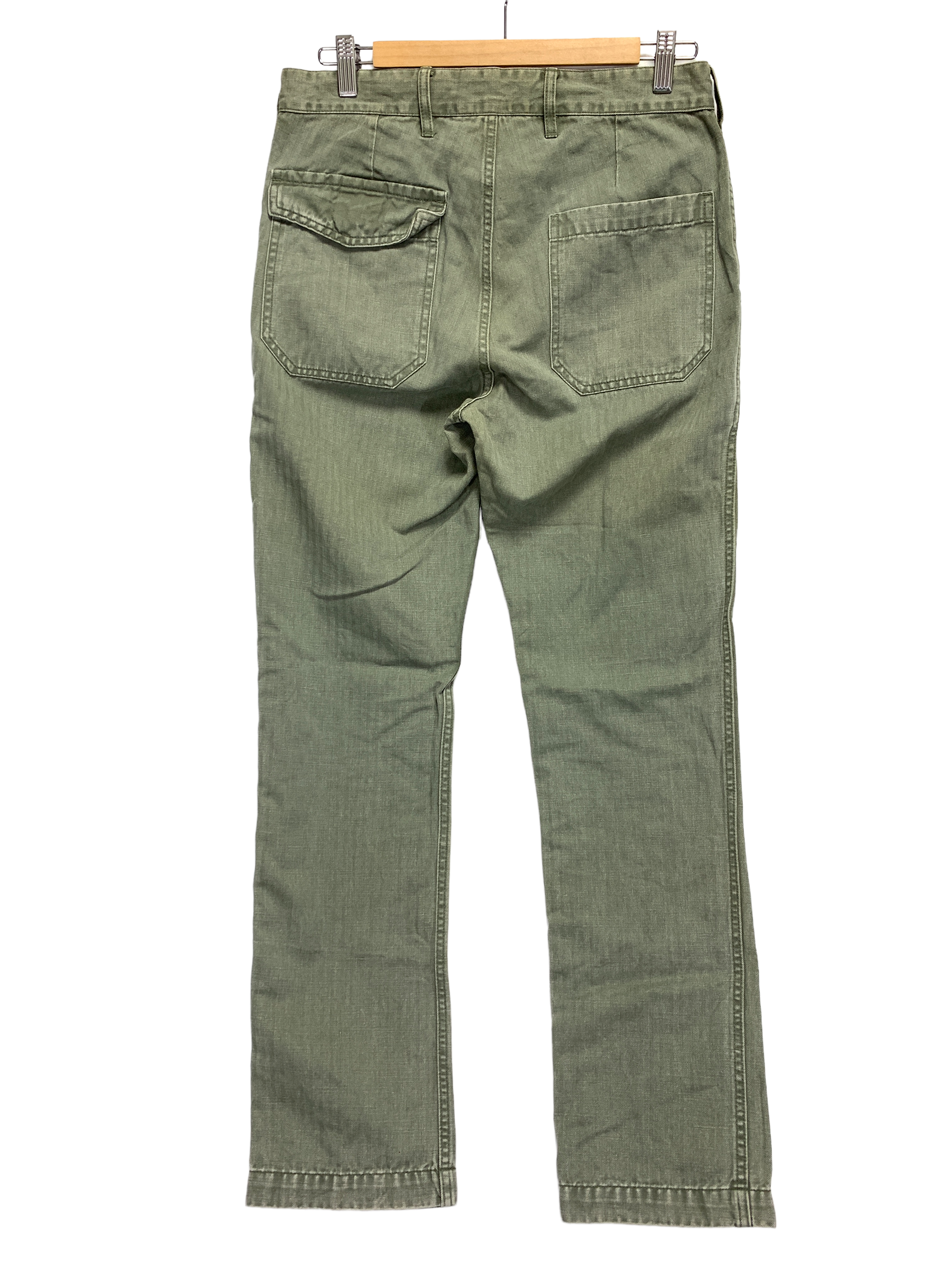 M] Visvim 13AW Scout Pants Herringbone Cotton Olive