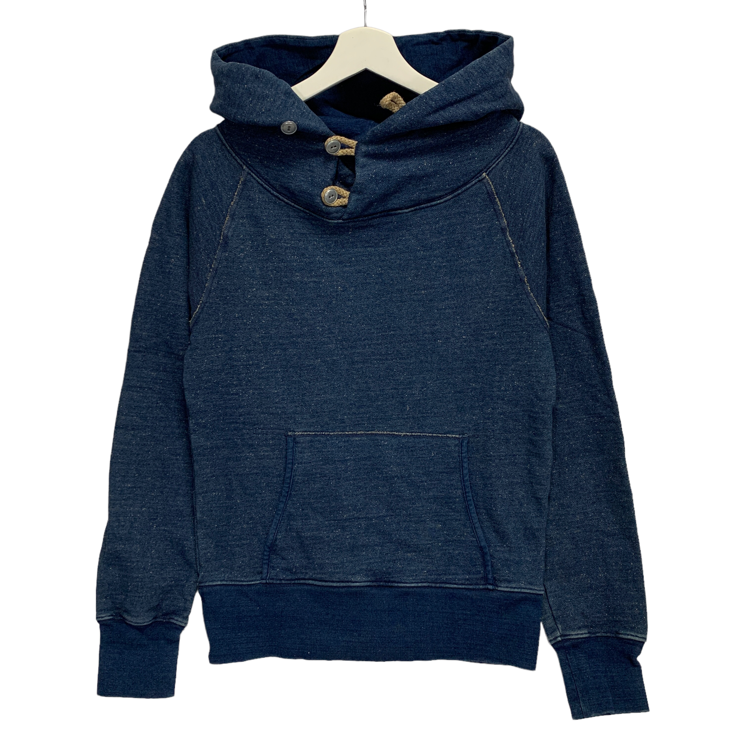 Indigo-Dyed Cotton-Jersey Hoodie