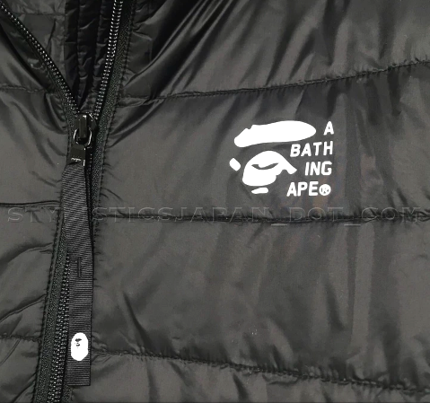 Bape happy new year light down jacket black sale