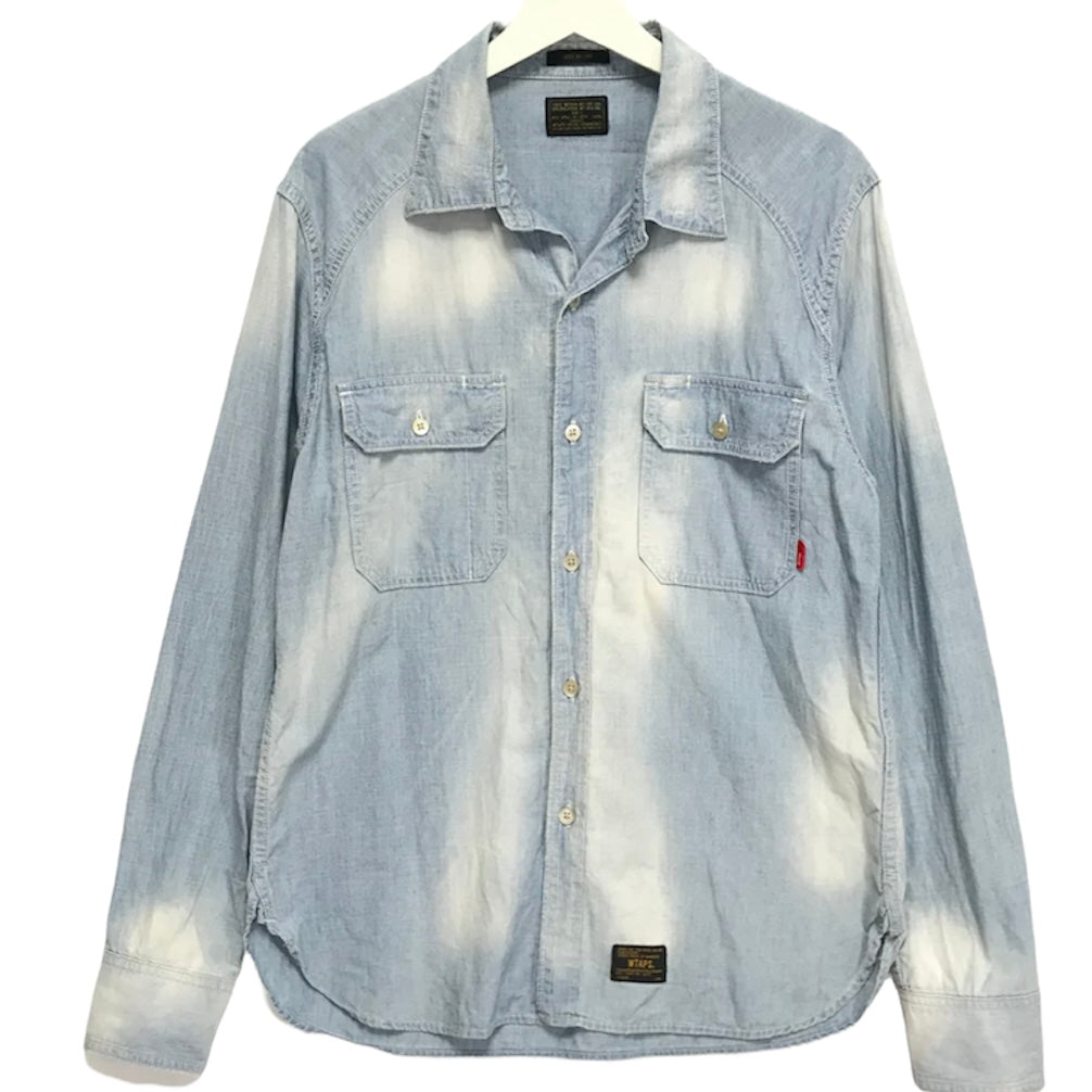 [L] WTaps 14SS Cell L/S Chambray Shirt Blue