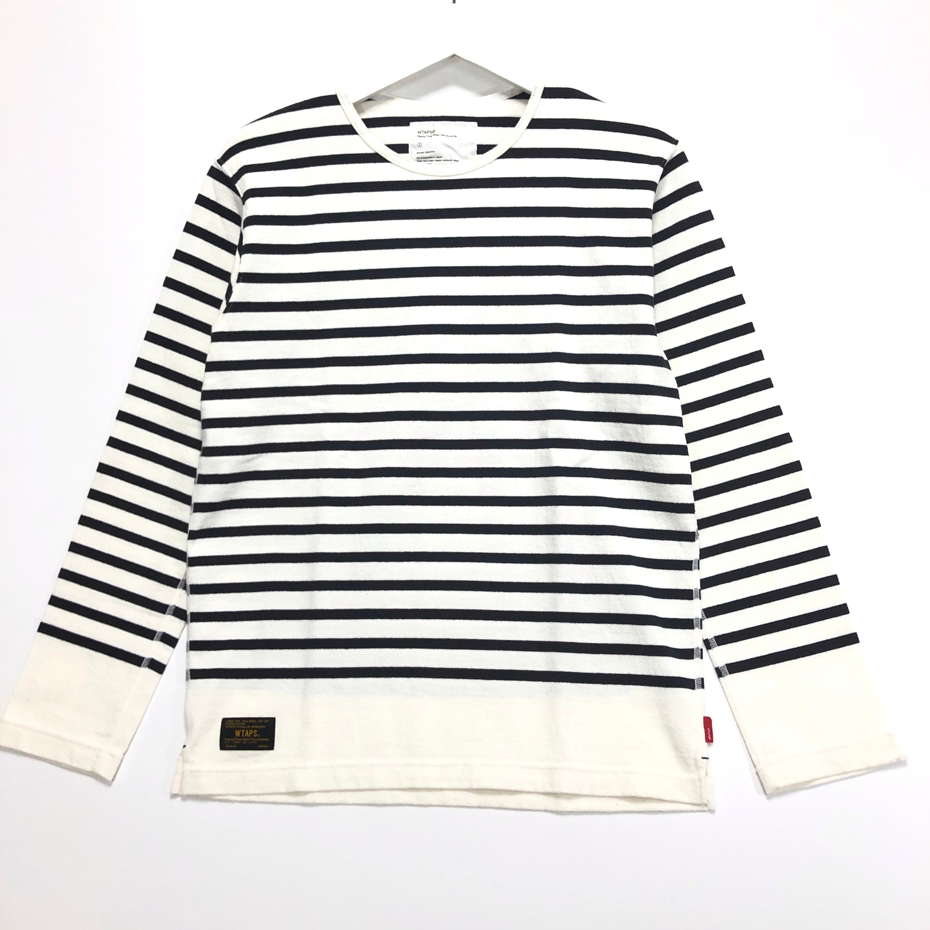 S] WTaps Vasque Border L/S Shirt White/Navy – StylisticsJapan.com