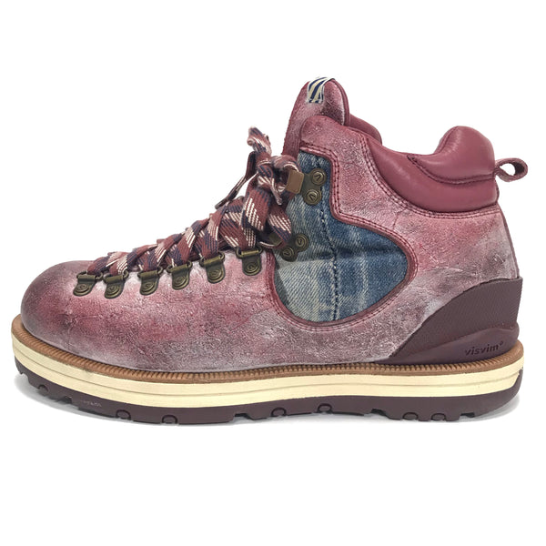 9] Visvim Serra Boots (Denim) Burgundy – StylisticsJapan.com