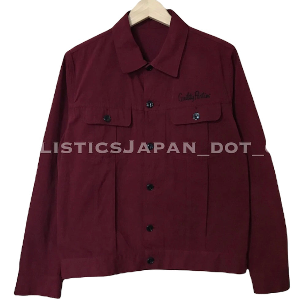 M] Wacko Maria Guilty Parties Riders Jacket Burgundy