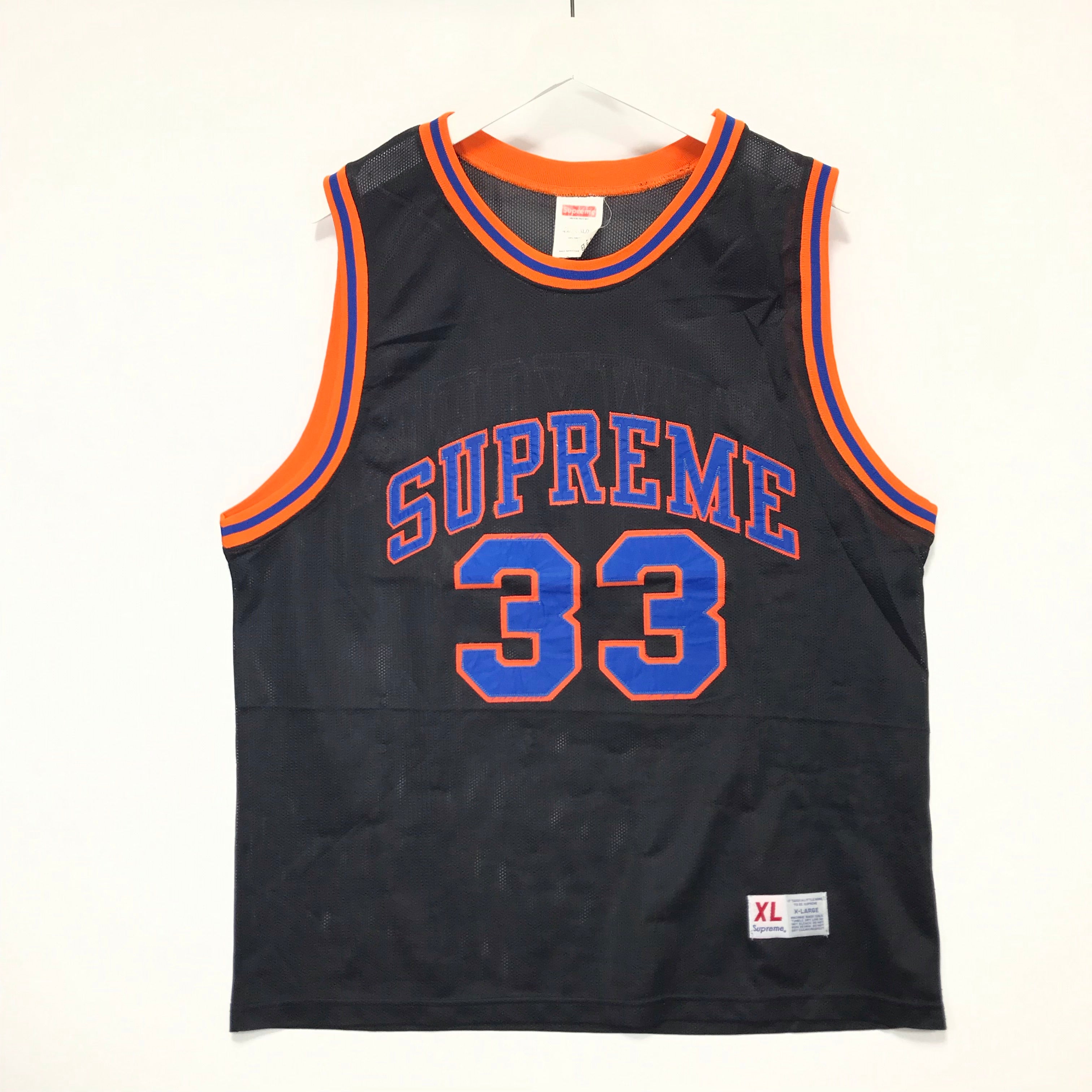 XL] Supreme Vintage New York 'Knicks' Ewing Basketball Jersey Black –