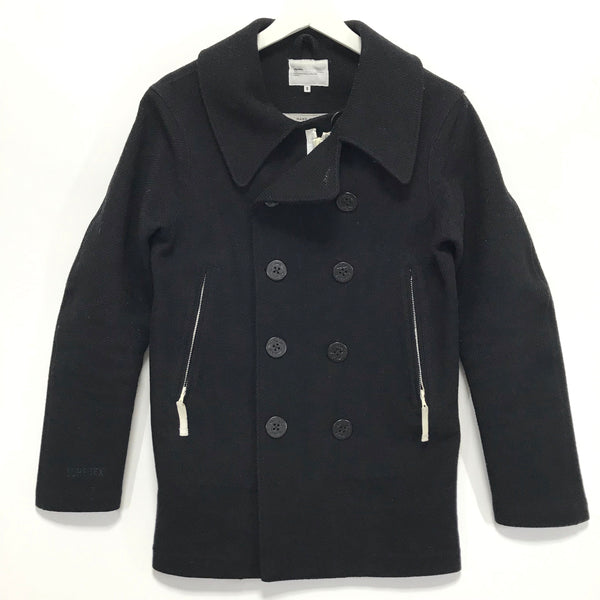 [S] Visvim 06AW Lieutenant Wool Gore Tex Pea Coat Black