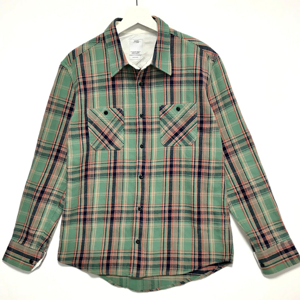 M] Visvim 10AW Black Elk Flannel Shirt L/S Green – StylisticsJapan.com