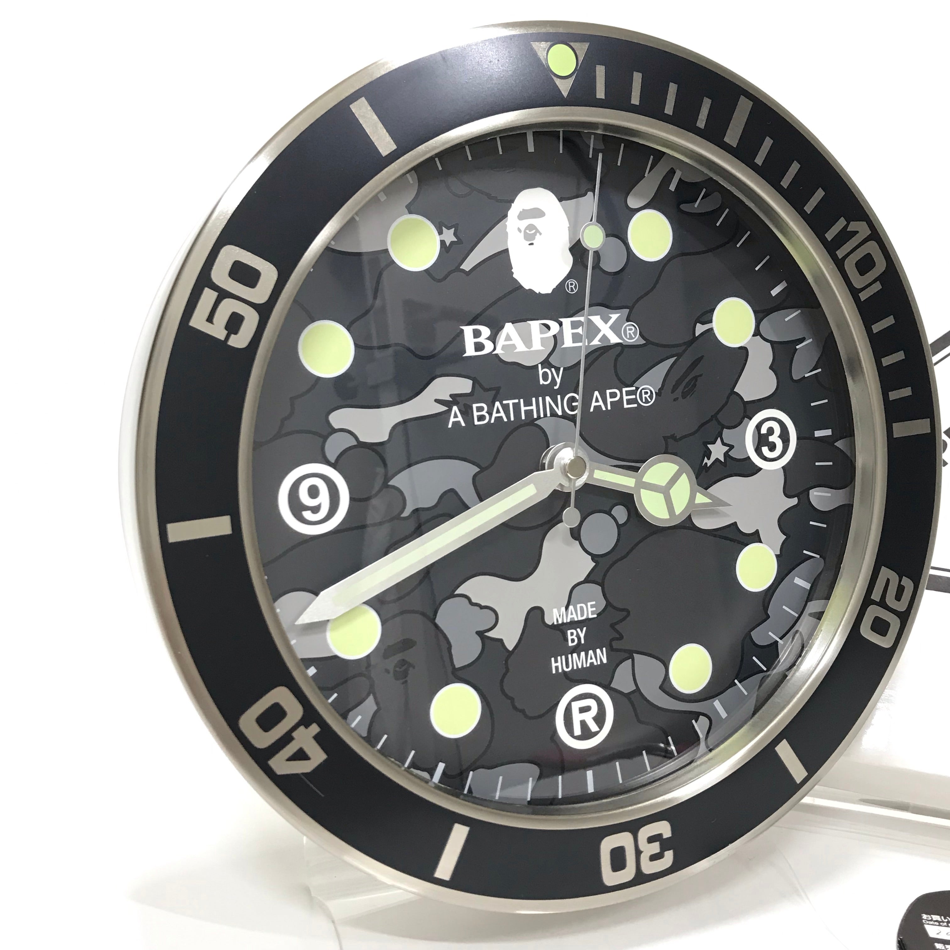 A Bathing Ape Bape Psyche Camo Wall Clock Black – StylisticsJapan.com